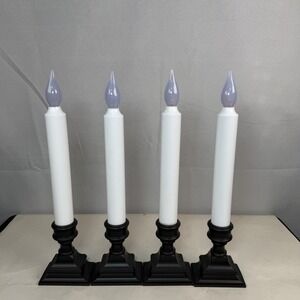 612 Vermont LED Battery Operated Window Candles with Timer / Bright / Lot of 4